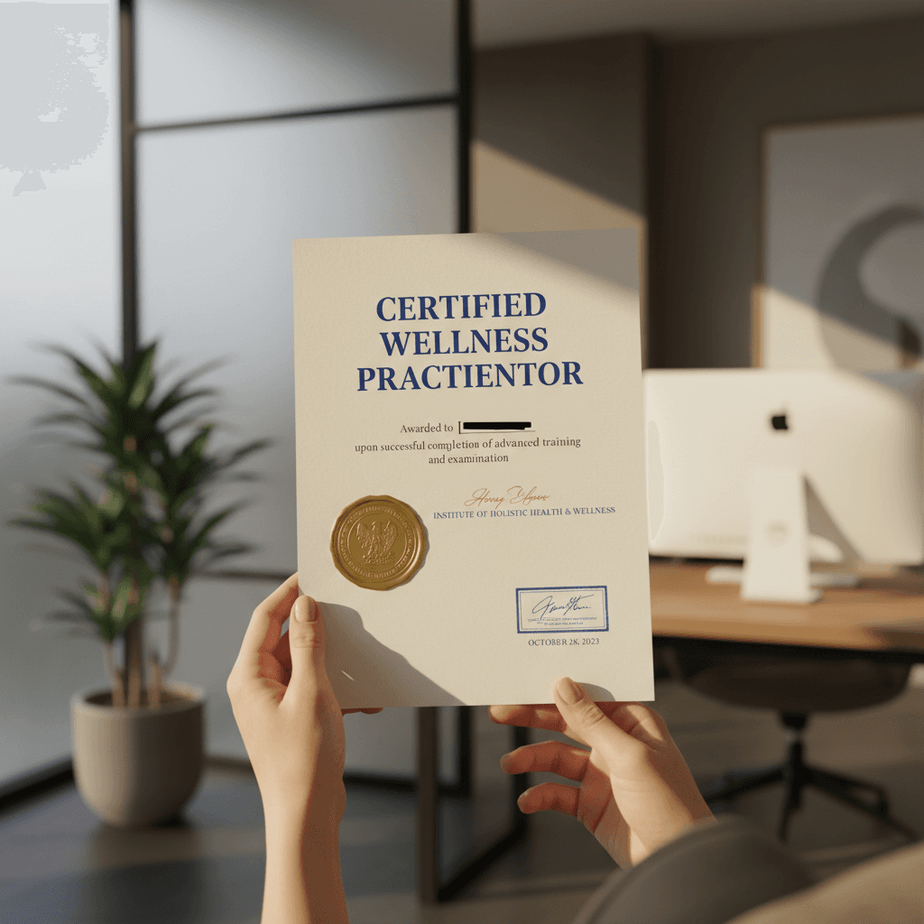 Driver credentials and compliance certifications displayed